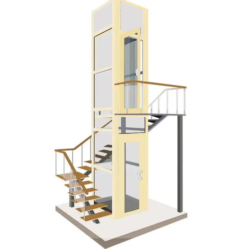 Elevador residencial compacto Residencial pequeno elevador hidráulico de dois andares para idosos