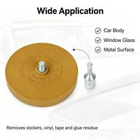 Roue de gomme abrasive en caoutchouc de 3,5 pouces avec adaptateur de tige, vitesse maximale 4000 tr/min, pour perceuse, éliminateur d'autocollants de voiture, de vinyle et de résidus de colle