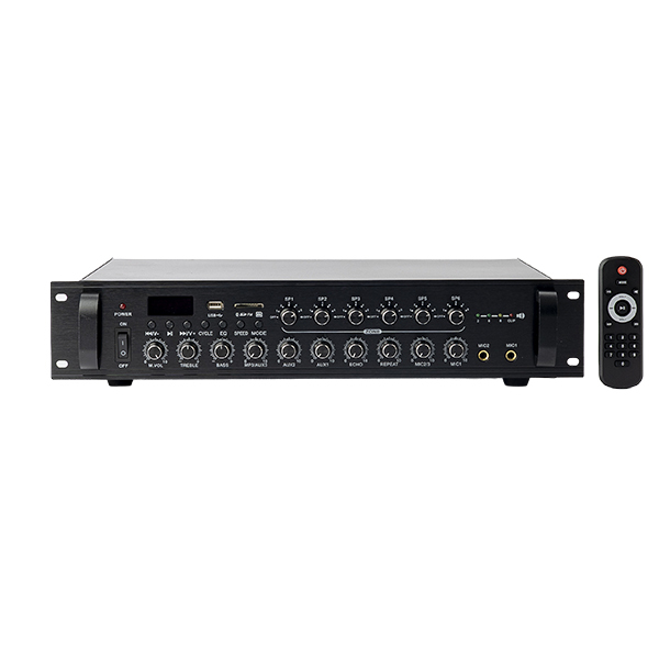 OEM ODM 5 Zone 70V 100V Constant Voltage 100W 6-Zone 8 Ohm PA Amplifier Customizable Background Music Systems