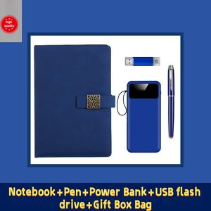 Premium Executive Luxury Gift Set Logotipo personalizado A5 Thermos Umbrella <span class=keywords><strong>Pen</strong></span> Altavoz USB Banco de energía inalámbrico para el cumpleaños de los hombres - Product Image 2