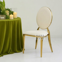 Chaises de salle à manger empilables élégantes et modernes en acier inoxydable pour les mariages, les banquets, les restaurants et les hôtels
