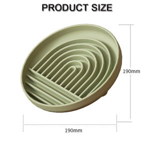 Baifu matras makan anjing tahan air bebas BPA, tatakan mangkuk air & makanan hewan peliharaan silikon dengan tepi terangkat mencegah tumpahan - Product Image 2