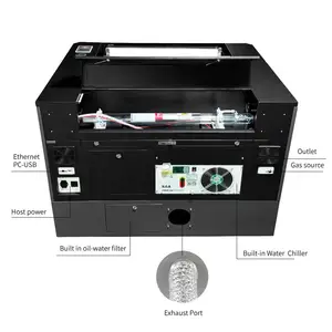 9060 Nova máquina de corte a laser CO2 Máquina de gravação Plataforma de elevação totalmente automática Desenho Mecânico Integrado
