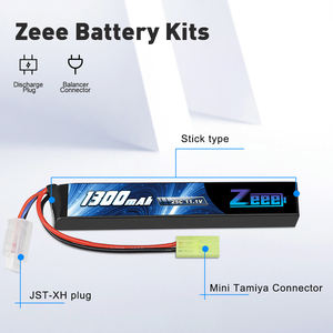 แบตเตอรี่ลิโพ Zeee 3S 11.1V 25C 1300mAh แบตเตอรี่แบบแท่ง 3S พร้อมหัวต่อ Mini Tamiya - Product Image 3