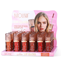 Baolishi Gloss à lèvres repulpant à haute brillance Nouveau gloss à lèvres léger avec effet hydratant et hydratant Finition verre Rouge à lèvres liquide