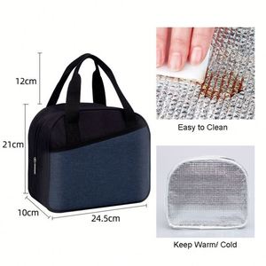 Sac isotherme pour déjeuner personnalisé avec logo, de haute qualité, écologique, réutilisable, imperméable, en tissu Oxford - Product Image 2