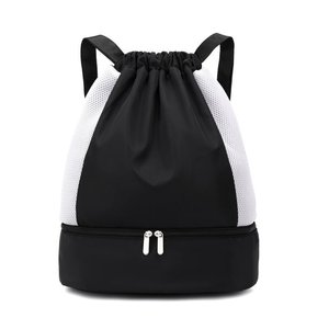 Women's Wet Dry Separation Gym <b>Bag</b> With Shoe Compartment Pink 20-35L Drawstring Backpack For Yoga Swimming Sports - Product Image 4