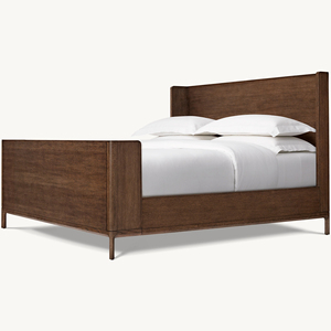 Muebles de Dormitorio Modernos de Alta Gama de China, Marco de Cama de Madera con Chapa de Roble Hecho a Mano, Tamaño King - Product Image 4