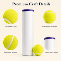Balles de tennis d'entraînement en feutre durable Voilax, haute élasticité, pour intérieur et extérieur, logo personnalisé, vente en gros disponible, tube de 4