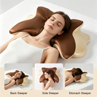 Oreiller de traction cervicale ergonomique en mousse à mémoire de forme avec logo personnalisé pour le soulagement des douleurs au cou, orthopédique, profilé, pour le sommeil, vente en gros OEM
