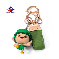 LZY 20Y Porte-clés en caoutchouc souple PVC 3D/2D personnalisé avec logo de marque, accessoires breloques, anneaux porte-clés, mousquetons