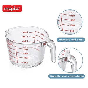 Klarglas-Maßbecher-Set, für Küchenwerkzeug hitzebeständiges Glasgeschirr-Maßbecher zum Backen und Kochen - Product Image 2