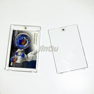 200pt Grosir Kartu Tebal Transparan Rigid <span class=keywords><strong>Toploader</strong></span> One Touch Case Protector Magnetic Card Holder JO-R-0616 - Product Image 6