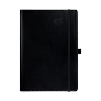 Agenda personnalisable A4 en cuir, planificateur hebdomadaire et mensuel 2026-2027, calendrier 2027, agenda quotidien, carnet de notes