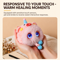 Nouvelle Peluche Interactive Intelligente IA avec Bonnet Tricoté, Yeux Lumineux Expressifs, Compagnon Vocal, Poupée en Peluche Réactive au Toucher, Application Tuya