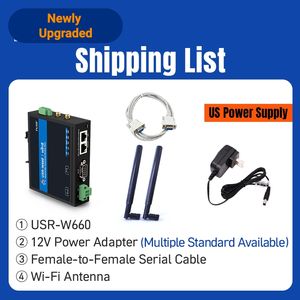 Servidor de Dispositivos Serie WiFi de Doble Banda GCSY RS232 RS485 Puerto Gigabit Ethernet RJ45 Compatible con Función de Roaming WiFi USR-W660 - Product Image 4