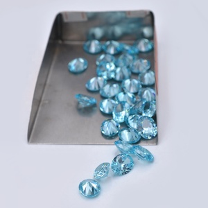 Pedras de aniversário zircônia cúbica, preço de fábrica, aquamarino, corte oval, pedra de zircônia - Product Image 1