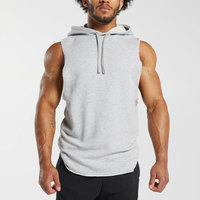Sweat-shirts d'hiver personnalisés pour hommes, 100% coton molletonné, sans manches, à séchage rapide, couleurs et tailles personnalisables