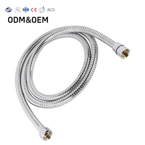 Tuyau de douche en PVC de 1,5 m au design moderne avec raccords en acier inoxydable, installation facile, accessoires pour douchettes et robinets - Product Image 1