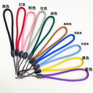 Cordon court en corde ronde de 4,5 mm de couleur unie avec crochet pour porte-clés, carte d'identité, accessoire de téléphone - Product Image 4