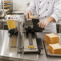Machine à découper le pain de boulangerie électrique haute performance, automatique et manuelle, 220V, neuve, HANZUN, garantie 1 an