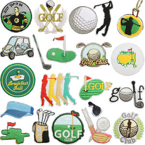 Weshine Gran Oferta Parches <span class=keywords><strong>de</strong></span> Golf Termoadhesivos <span class=keywords><strong>de</strong></span> Fieltro Hechos a Mano y Personalizados, Bordados por Computadora, Serie Deportiva, Material Principal Tela para Gorras - Product Image 1