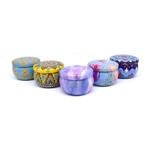 Boîte de rangement ronde en fer blanc pour bougies parfumées faites <span class=keywords><strong>maison</strong></span>, 2,2 oz, 4 oz, avec couvercle à pression, pour bonbons, chocolats, snacks, assaisonnements, emballage métallique - Product Image 5