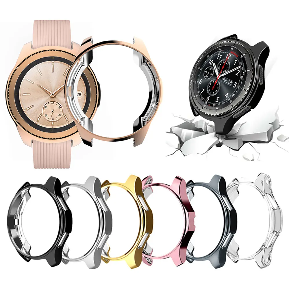 Suitable for Samsung Gear S3 frame electroplated casing, Tpu 46mm protective sleeve