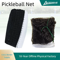 Filet de pickleball officiel Acedrive 6,7 m x 0,79 m, maille de 5 cm, durable, portable, pliable, polyester Oxford noir, compétition intérieure/extérieure
