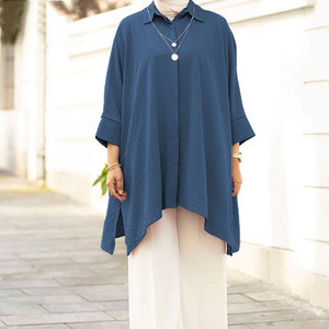 <span class=keywords><strong>Camicia</strong></span> da <span class=keywords><strong>donna</strong></span> musulmana malese S-5XL, <span class=keywords><strong>camicia</strong></span> casual alla moda da <span class=keywords><strong>donna</strong></span> taglie forti, abbigliamento plissettato all'ingrosso - Product Image 4