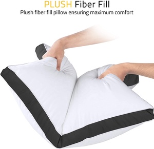 Qualité supérieure <span class=keywords><strong>2</strong></span> Pack Blanc Peluche 100% Polyester Lit Gousset Oreillers - Product Image 6