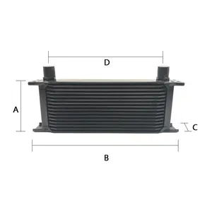 Radiador universal de óleo para motor 7 10 13 16 19 22 25 28 30 Row AN10, sistema de refrigeração com transmissão tipo britânico, prateado e preto