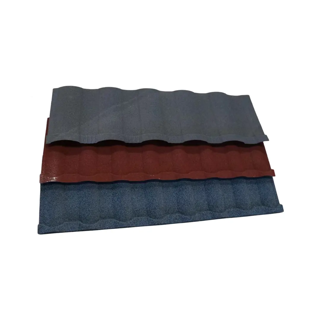 Professional Clay Tile Roof 6cm Stone Coated Metal Roof Tile Roman Roof Tile