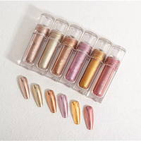 Effet pigment liquide chrome magique transparent de qualité cosmétique pour ongles