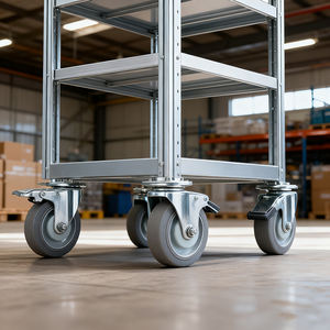 Chinesische Herstellung Industrielle Doppelkugellager Schwenkbare Thermoplastische Gummi 3/4/5 Zoll TPR Mittelschwere Kingstrong Rollen - Product Image 6