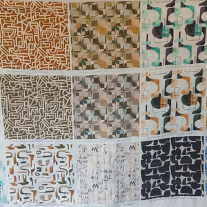 Tela de Algodón Estampada Digital con Diseños Modernos y Botánicos para Prendas de Vestir, Decoración del Hogar y Manualidades - Product Image 1