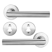 Poignée de porte en acier inoxydable de type L et ensemble de serrures Degol Hardware