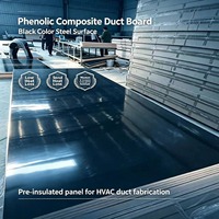 Conduit de ventilation en acier phénolique bicolore noir à faible bruit pour métro, centre médical, campus