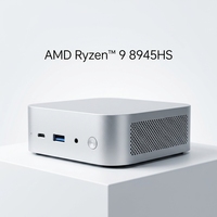 MQR High Performance Mini-pc's AMD R9 8945HS DDR5 PCIe NVMe SSD 4K UHD WiFi6 Dual OS Win11 Pro Compacte Office Desktop Computer