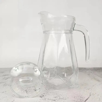 Nouveau Pichet à Eau et à Lait en Verre Borosilicate Transparent de 1200 ml + 4 x 300 ml, Ensemble Théière avec Coffret Cadeau – Vente en Gros