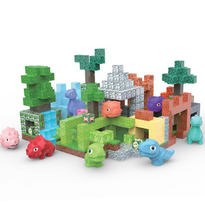 Venta al por mayor de fábrica: Nuevo set de bloques de construcción magnéticos de 202 piezas del Mundo de Dinosaurios Educativo, con succión magnética, para el mercado transfronterizo. - Product Image 3