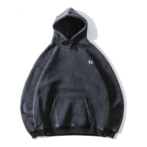 Sudadera con capucha lavada con ácido para mujer, Jersey Vintage de gran calidad, lavado de la <span class=keywords><strong>serie</strong></span> High Street - Product Image 5