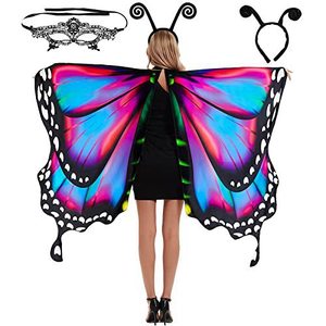 <span class=keywords><strong>Ali</strong></span> di farfalla per le donne di pasqua Costume di Halloween adulti <span class=keywords><strong>ali</strong></span> di <span class=keywords><strong>fata</strong></span> <span class=keywords><strong>da</strong></span> donna capo scialle Party Festival di carnevale vestito su mantello - Product Image 5