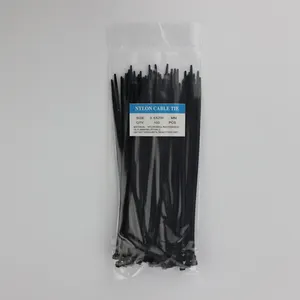 Free Sample Wholesale Quick Release Black Nylon Soft Cable Tie