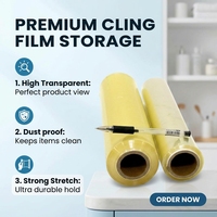 Rouleau de papier, film alimentaire transparent en polyéthylène, film polyester 12 microns, film alimentaire en PVC
