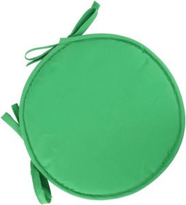 Cojines para Silla con Lazos, Cojín de Espuma Viscoelástica Antideslizante, Cojín Redondo para Silla de Oficina, Verde - Product Image 1