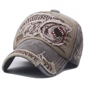 Gorra de Béisbol Deportiva de 6 Paneles con Diseño Desgastado Personalizado, Patrón de Letras, 100% Algodón, con Bordado 3D y Hebilla Metálica - Product Image 5