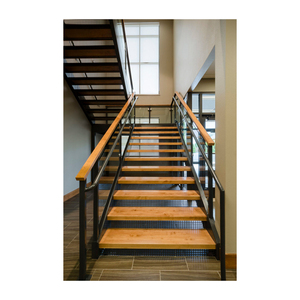 <span class=keywords><strong>Escalera</strong></span> de Madera de <span class=keywords><strong>Dos</strong></span> Lados con Peldaños Abiertos para Interiores, Producto Nuevo - Product Image 1