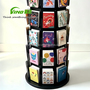 360° Rotating Greeting Card <b>Display</b> <b>Rack</b>, Multi-Pocket Floor Standing Spinner <b>Display</b>, <b>Display</b> Spinner - Product Image 3