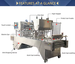 자동 컵 충전 및 밀봉 기계 젤리 컵 충전 밀봉 기계 - Product Image 5